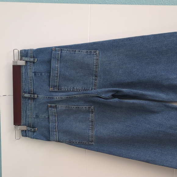 Zara High Waisted The Marine Straight Classic Blue Wide-Leg Jeans Sz 4 - Picture 6 of 8